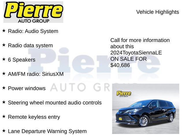Used 2024 Toyota Sienna LE FWD image 7
