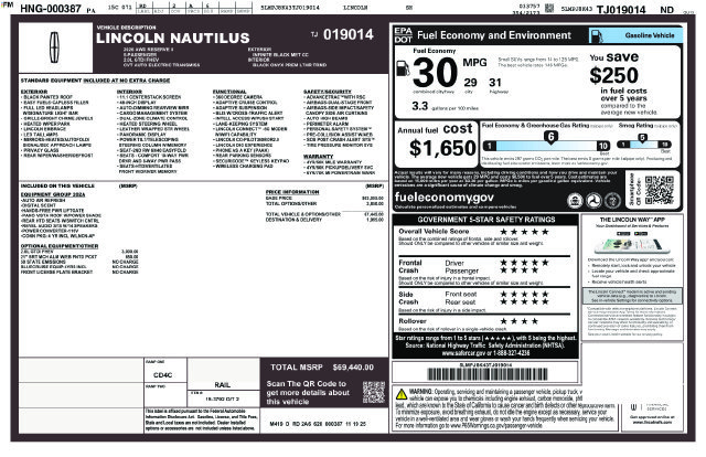 New 2026 Lincoln Nautilus Reserve AWD/4WD image 11