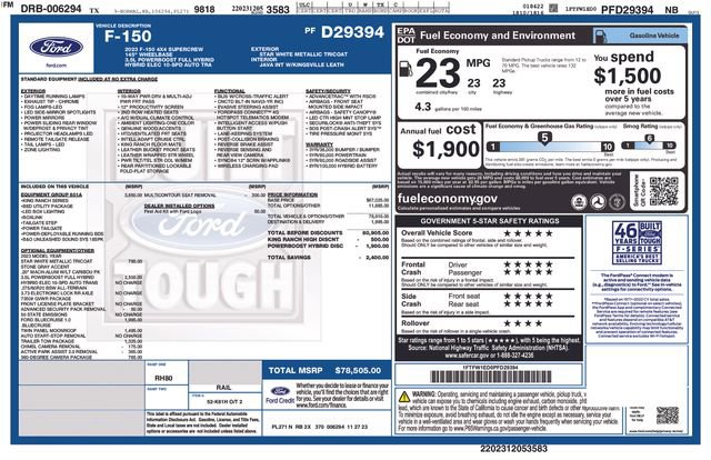 Used 2023 Ford F150 King Ranch w/ Equipment Group 601A High image 1