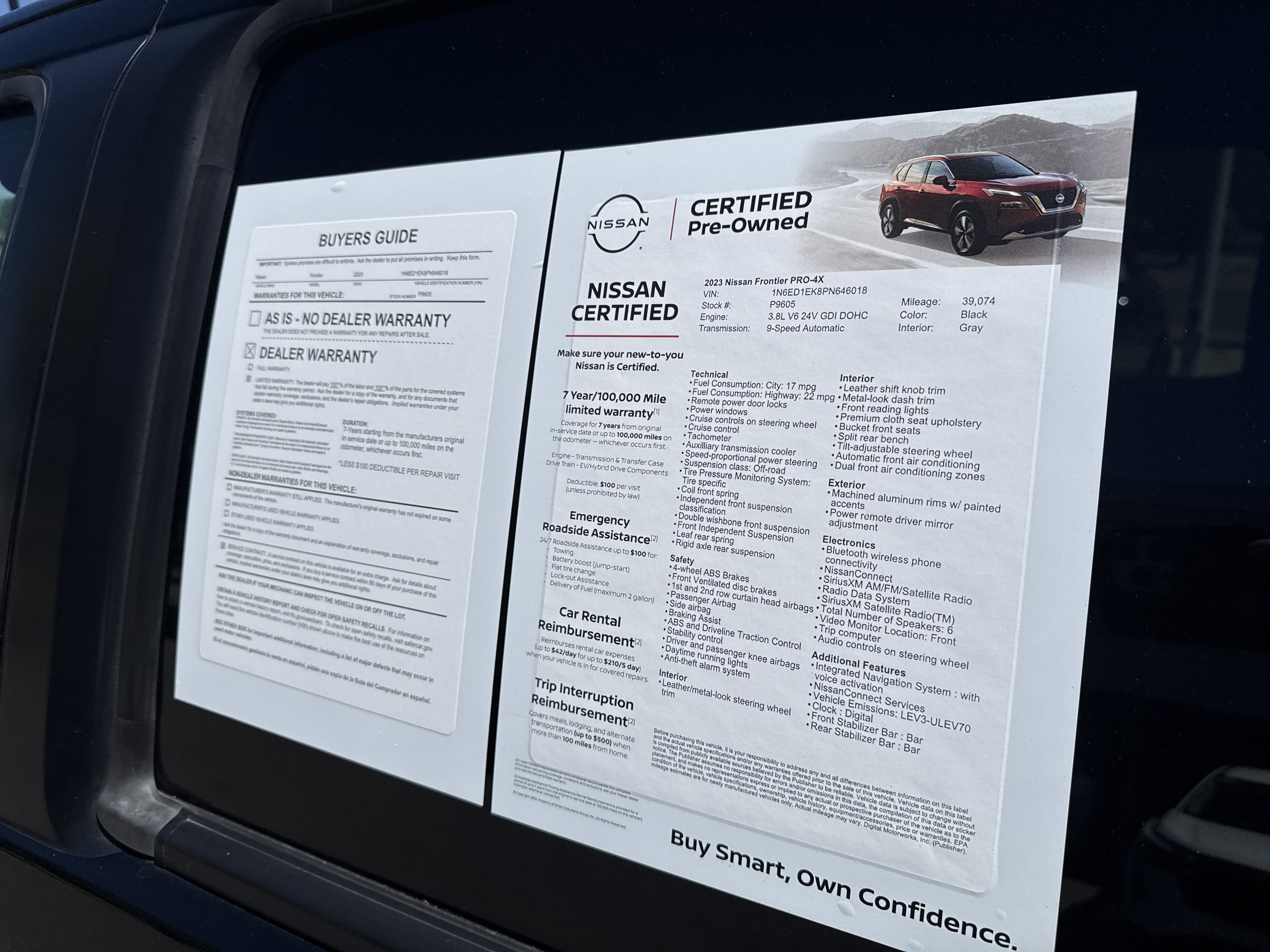 Certified 2023 Nissan Frontier PRO-4X w/ Pro Convenience Package AWD/4WD image 11