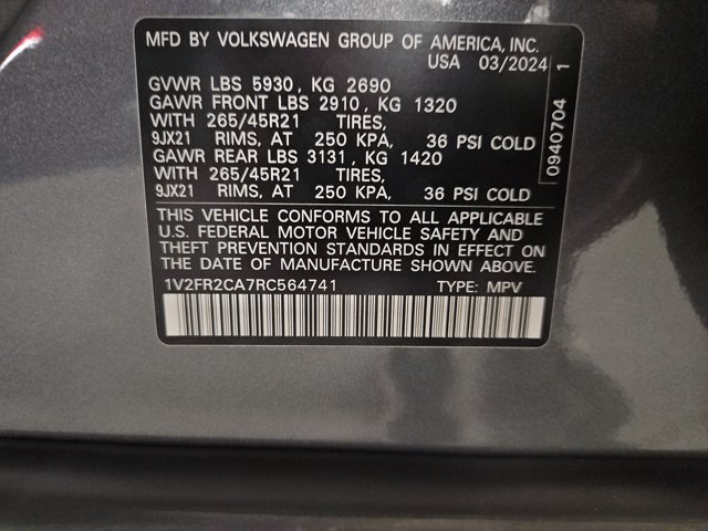 Used 2024 Volkswagen Atlas SEL Premium R-Line AWD/4WD image 25