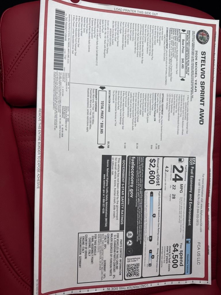 New 2026 Alfa Romeo Stelvio Sprint image 25