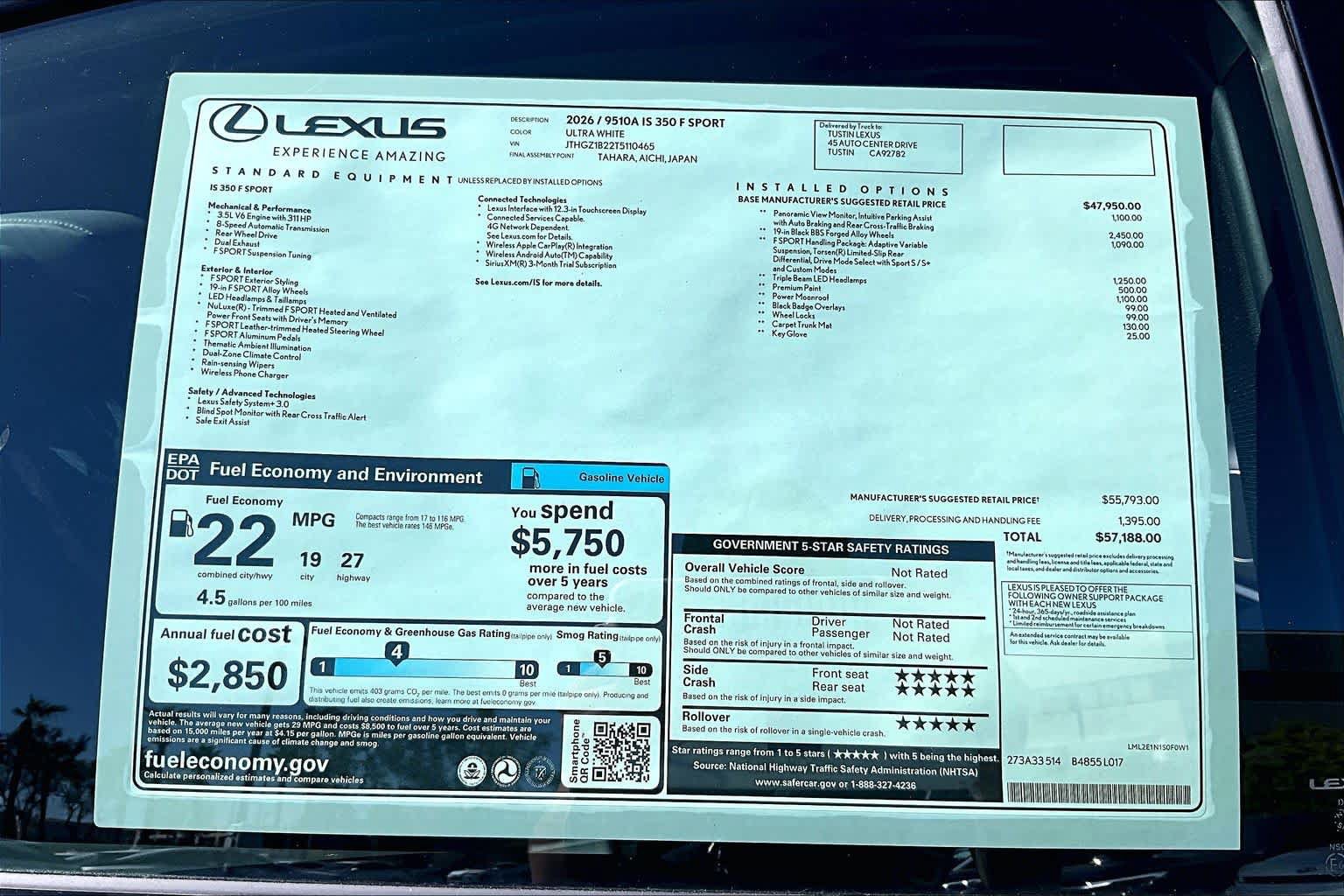 New 2026 Lexus IS 350 F Sport w/ Handling Package RWD image 22