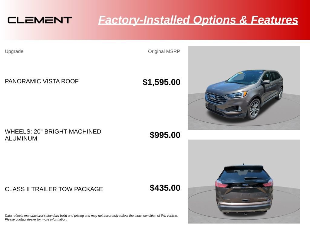 Used 2019 Ford Edge Titanium w/ Class II Trailer Tow Package AWD/4WD image 13