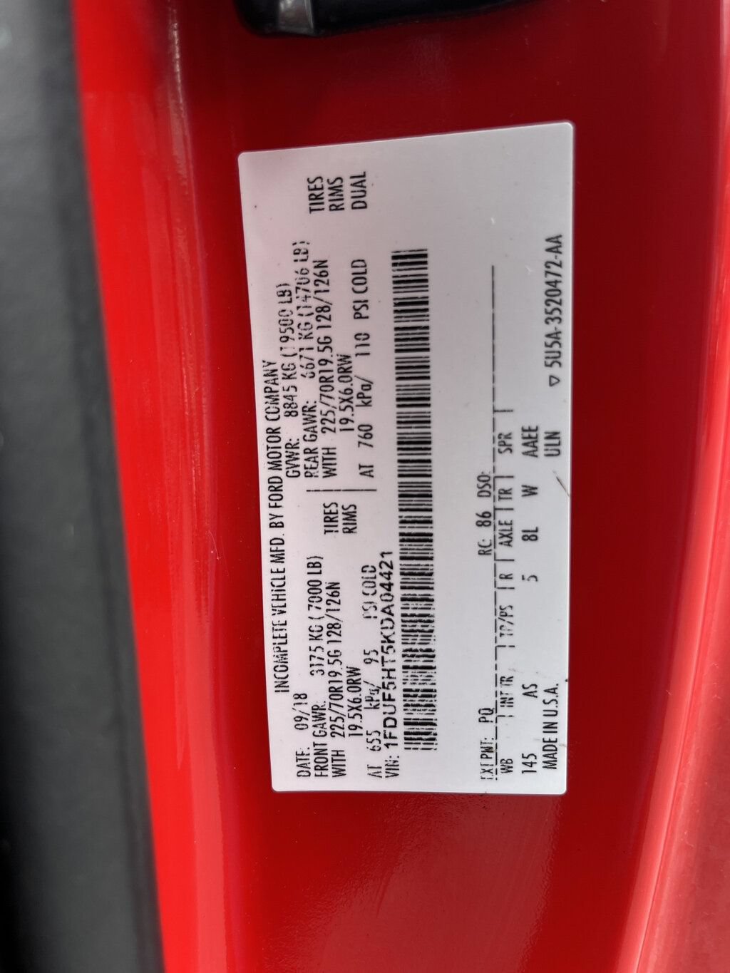 Used 2019 Ford F550 4x4 Regular Cab Super Duty image 32