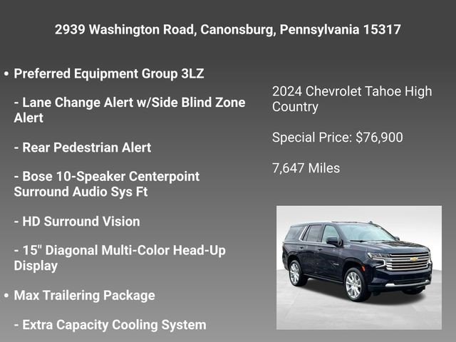 Certified 2024 Chevrolet Tahoe High Country w/ Advanced Technology Package image 20