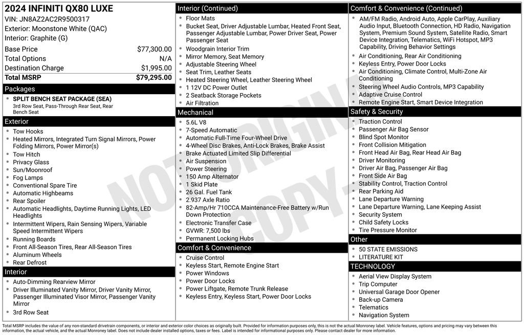 Used 2024 INFINITI QX80 Luxe image 39