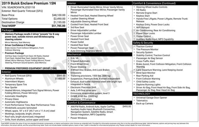 Used 2019 Buick Enclave Premium image 7