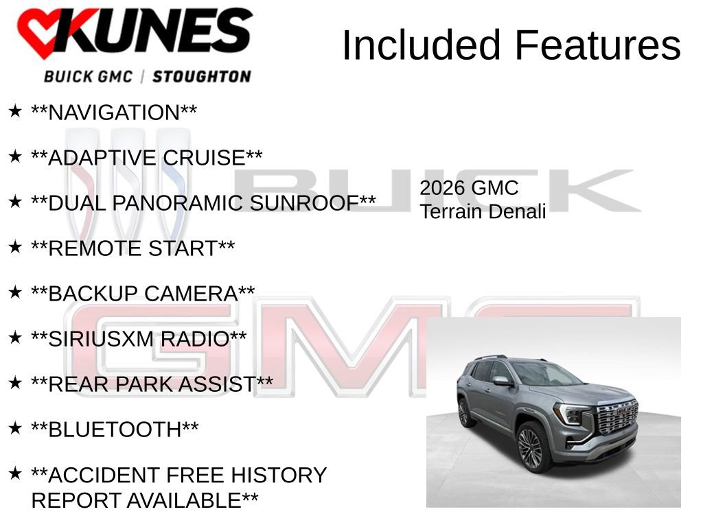 New 2026 GMC Terrain Denali w/ LPO, Black Badging Package AWD/4WD image 2