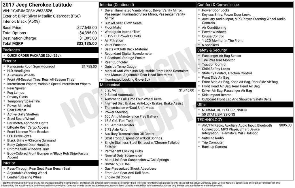 Used 2017 Jeep Cherokee Latitude image 10