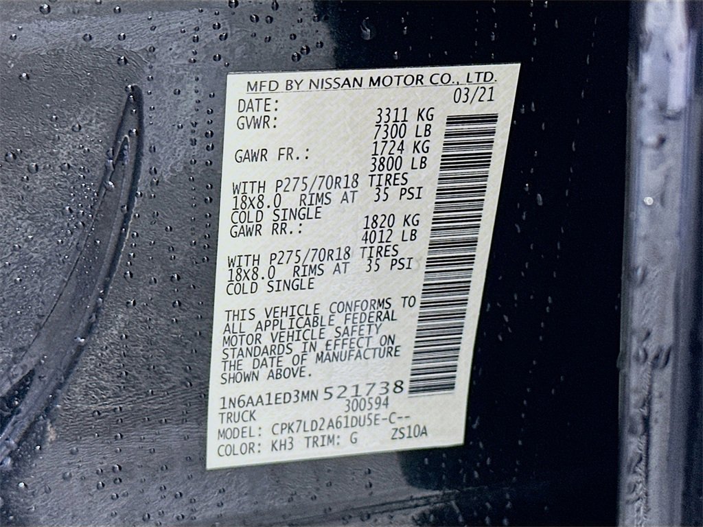 Used 2021 Nissan Titan PRO-4X w/ Pro-4x Utility Package image 32