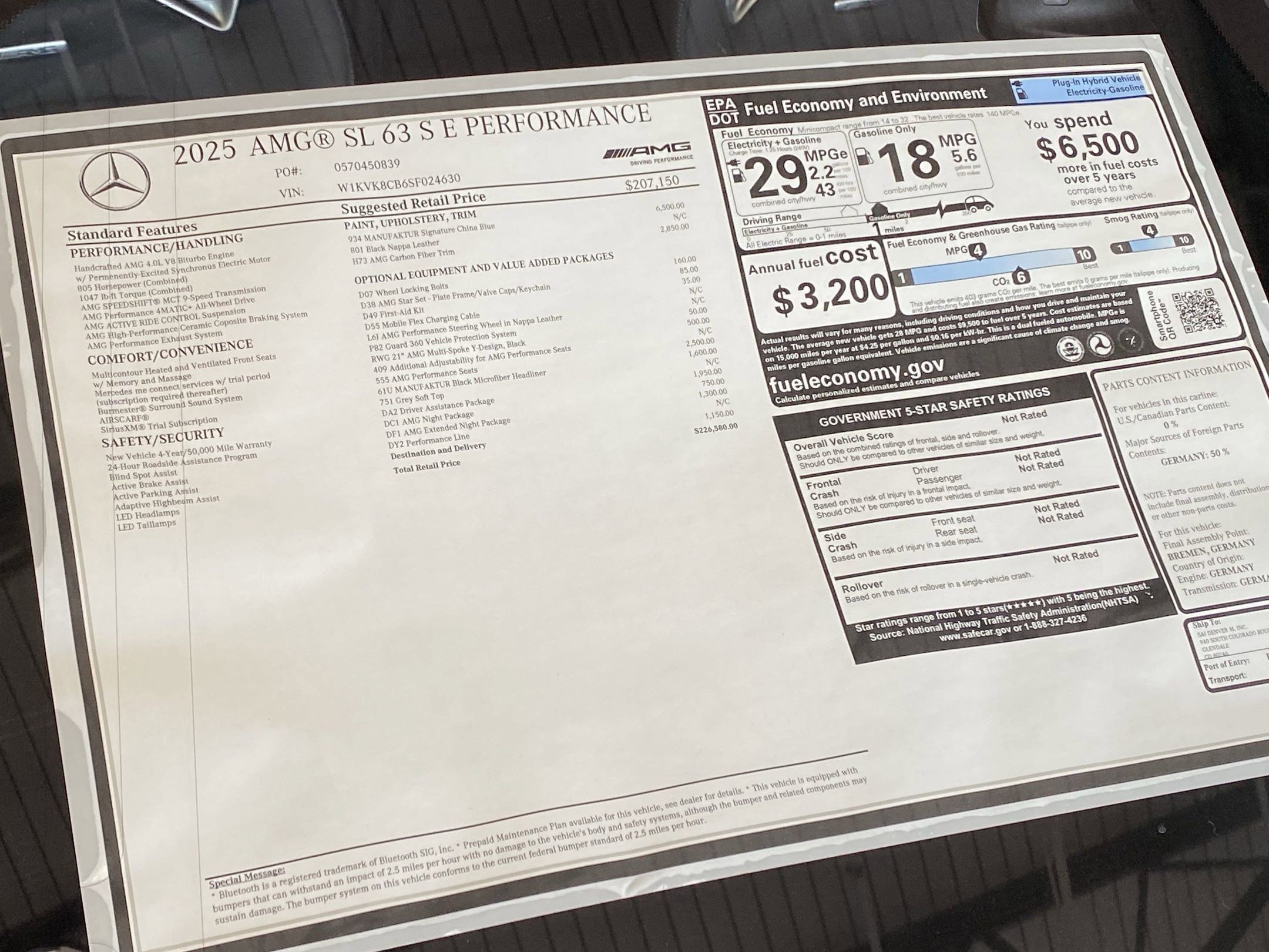 New 2025 Mercedes-Benz SL 63 AMG S e Performance 4MATIC image 29