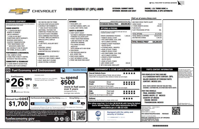 Used 2023 Chevrolet Equinox LT w/ Driver Convenience Package AWD/4WD image 3