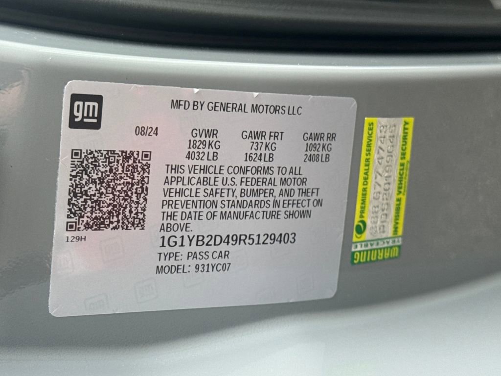 Used 2024 Chevrolet Corvette Stingray Preferred Cpe image 28