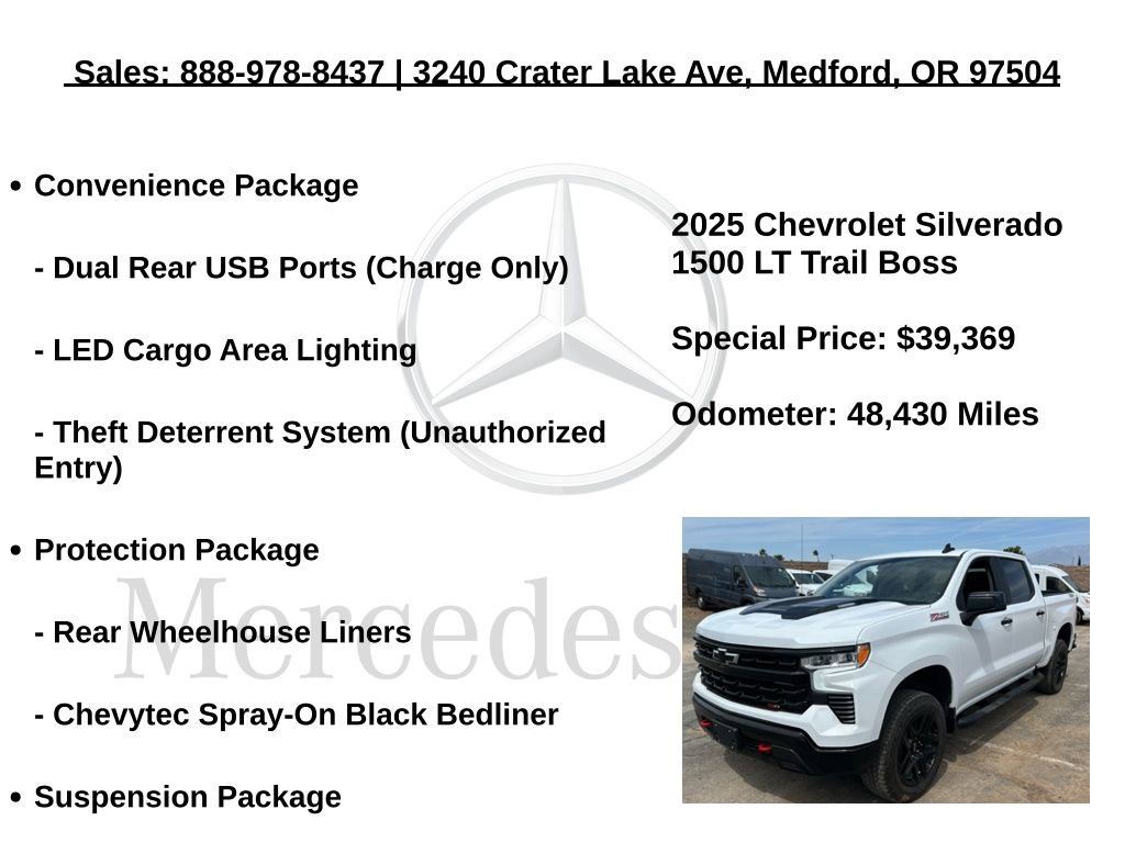 Used 2025 Chevrolet Silverado 1500 LT Trail Boss w/ Protection Package AWD/4WD image 19