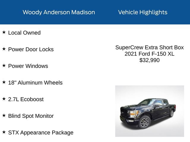 Used 2021 Ford F150 XL w/ STX Appearance Package RWD image 2