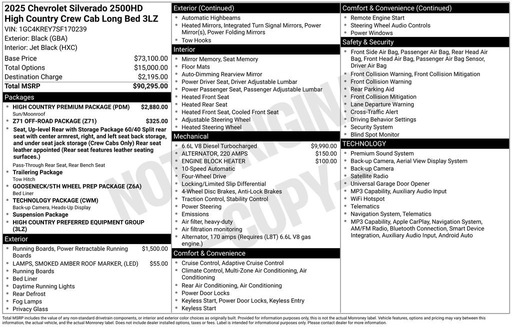 Used 2025 Chevrolet Silverado 2500 High Country w/ High Country Premium Package AWD/4WD image 31