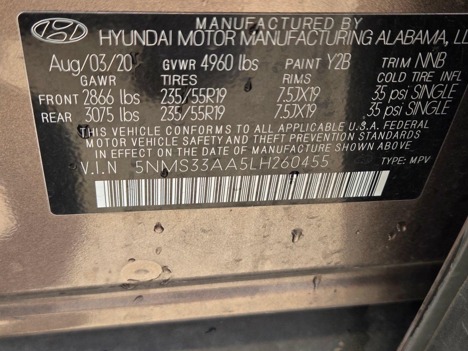 Used 2020 Hyundai Santa Fe SEL w/ Cargo Package FWD image 13