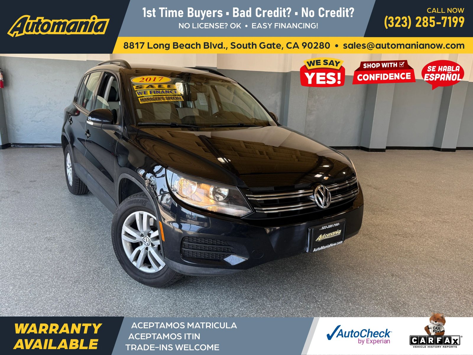 Used 2017 Volkswagen Tiguan S AWD/4WD image 1