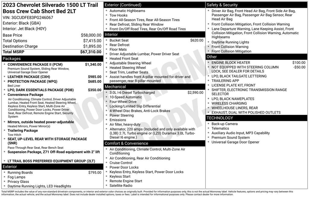 Used 2023 Chevrolet Silverado 1500 LT Trail Boss w/ Convenience Package II image 14