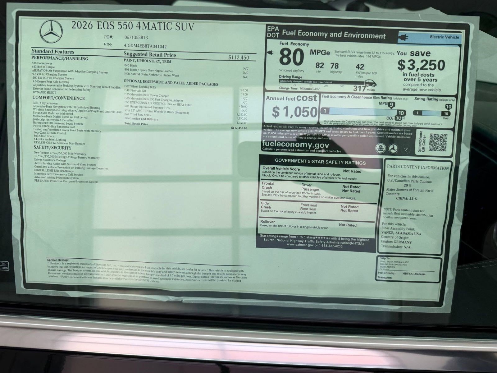 New 2026 Mercedes-Benz EQS 550 4MATIC SUV image 33