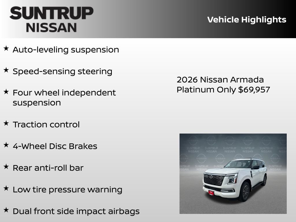 New 2026 Nissan Armada Platinum w/ Accent Package AWD/4WD image 16