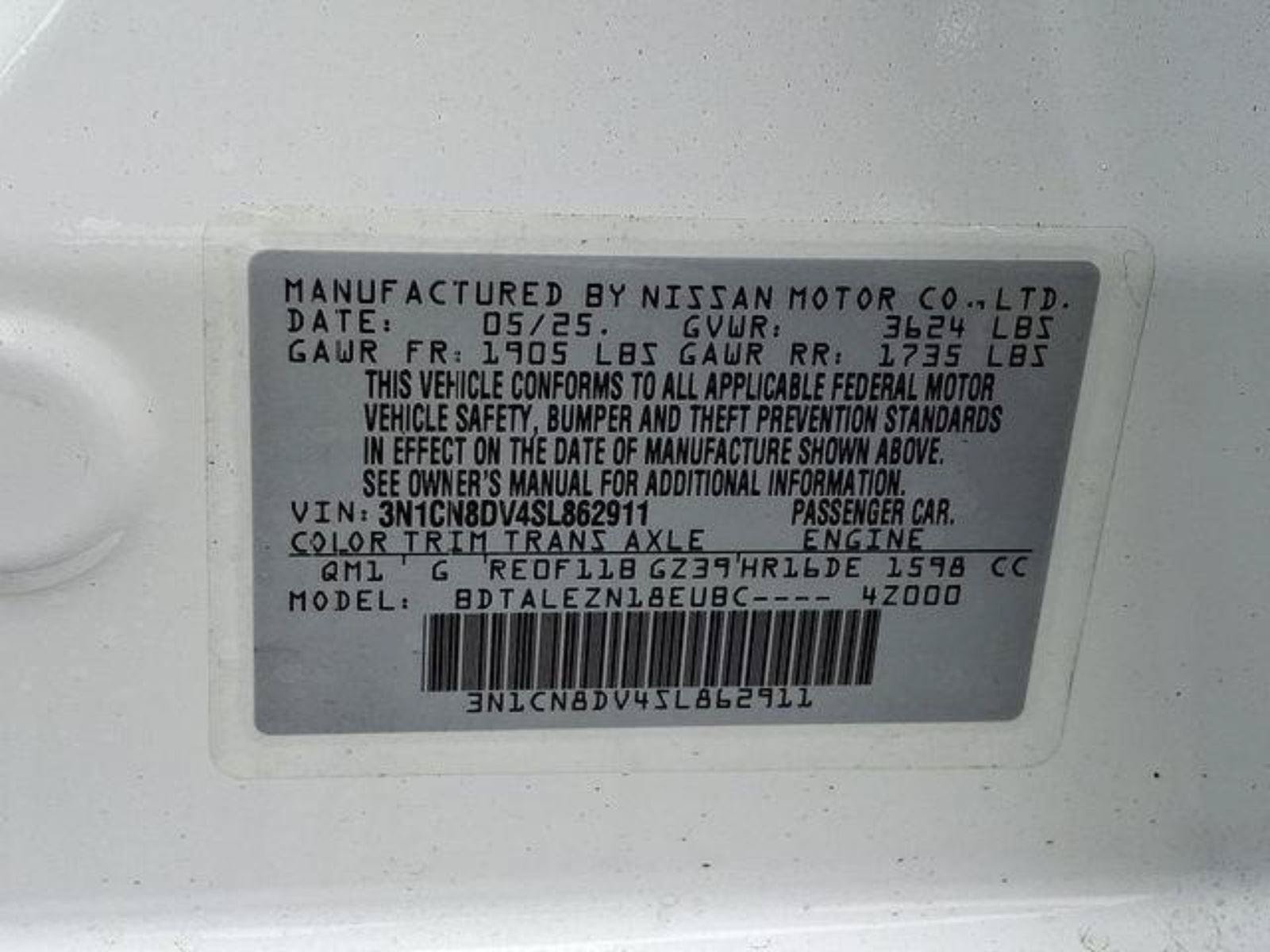 New 2025 Nissan Versa S w/ S Plus Package FWD image 17
