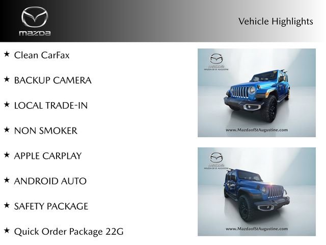 Used 2021 Jeep Wrangler Unlimited Sahara w/ Safety Group AWD/4WD image 2