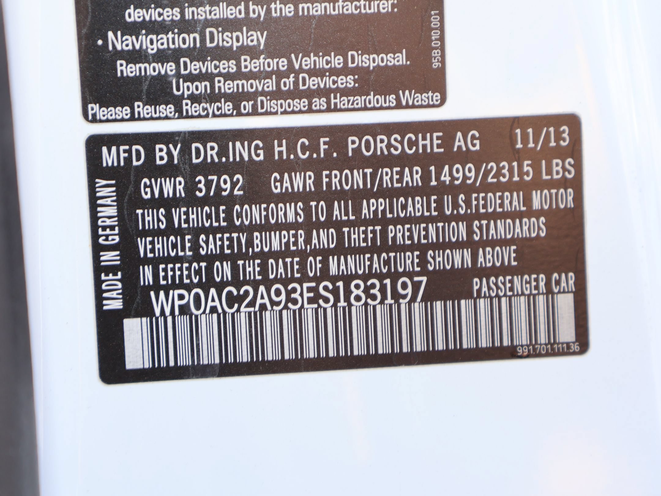 Certified 2014 Porsche 911 GT3 RWD image 28