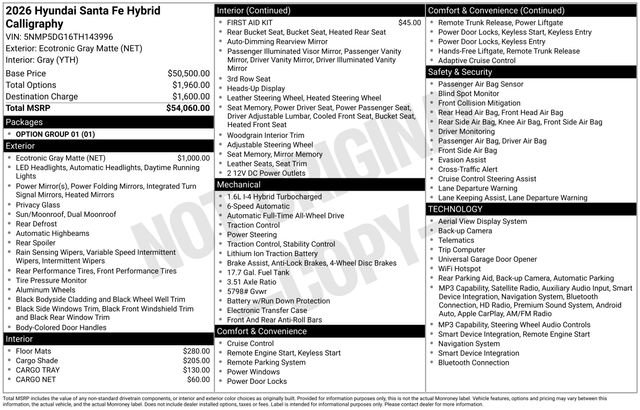 New 2026 Hyundai Santa Fe Calligraphy AWD/4WD image 27