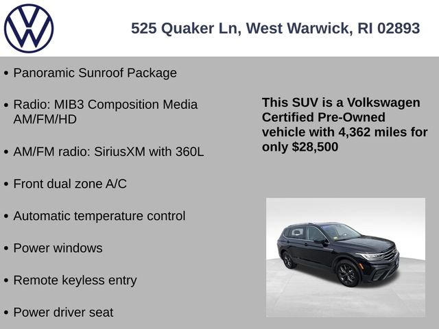 Certified 2024 Volkswagen Tiguan SE w/ Panoramic Sunroof Package image 7