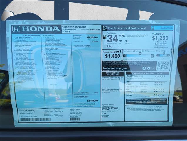 New 2026 Honda Civic Sport image 22