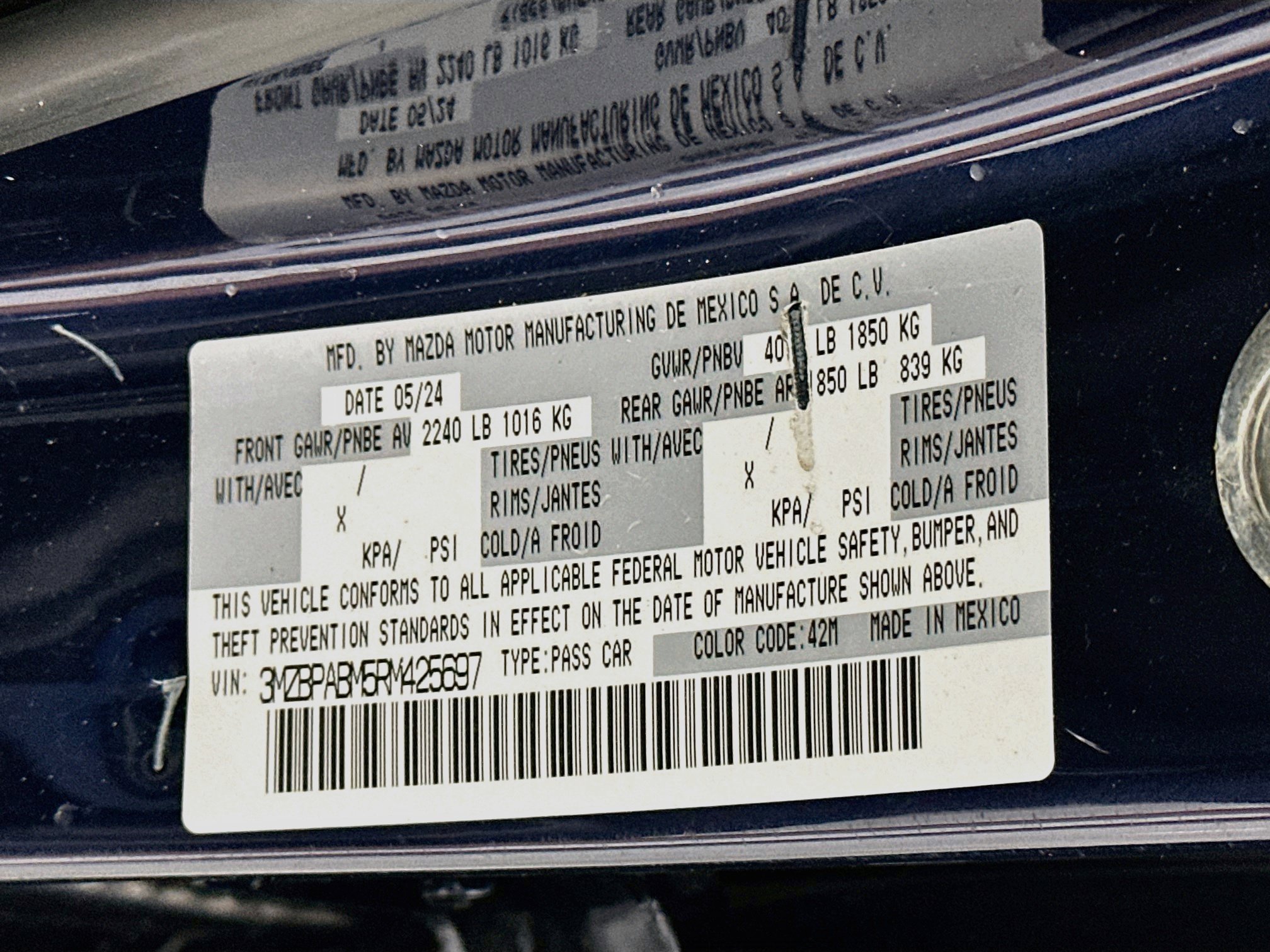 Used 2024 MAZDA MAZDA3 s FWD image 12