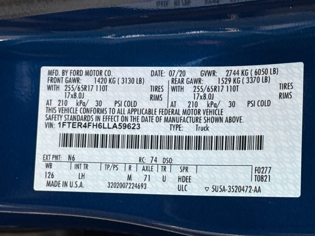 Used 2020 Ford Ranger XLT w/ Equipment Group 301A Mid AWD/4WD image 17