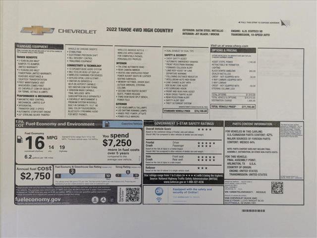Used 2022 Chevrolet Tahoe High Country image 28