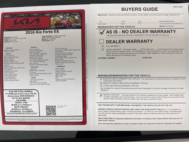 Used 2016 Kia Forte EX w/ EX Premium Package image 32