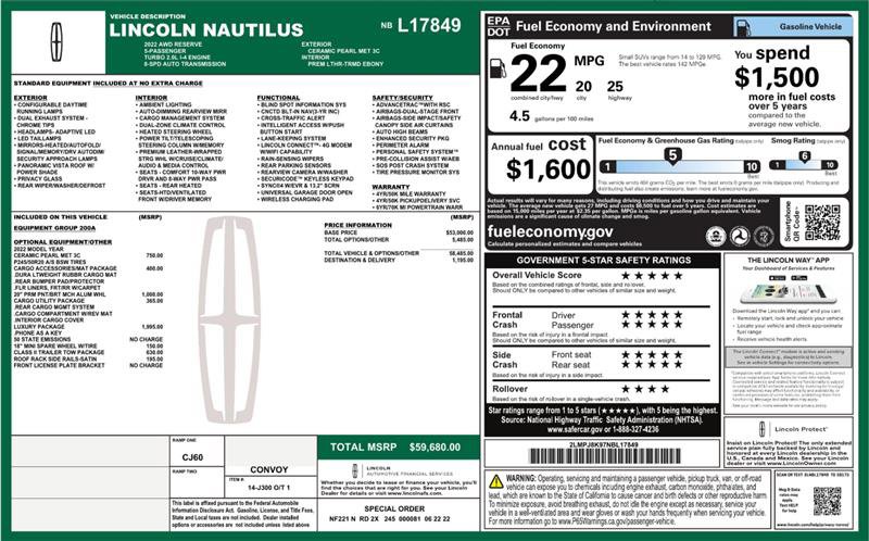 Used 2022 Lincoln Nautilus Reserve w/ Luxury Package image 3