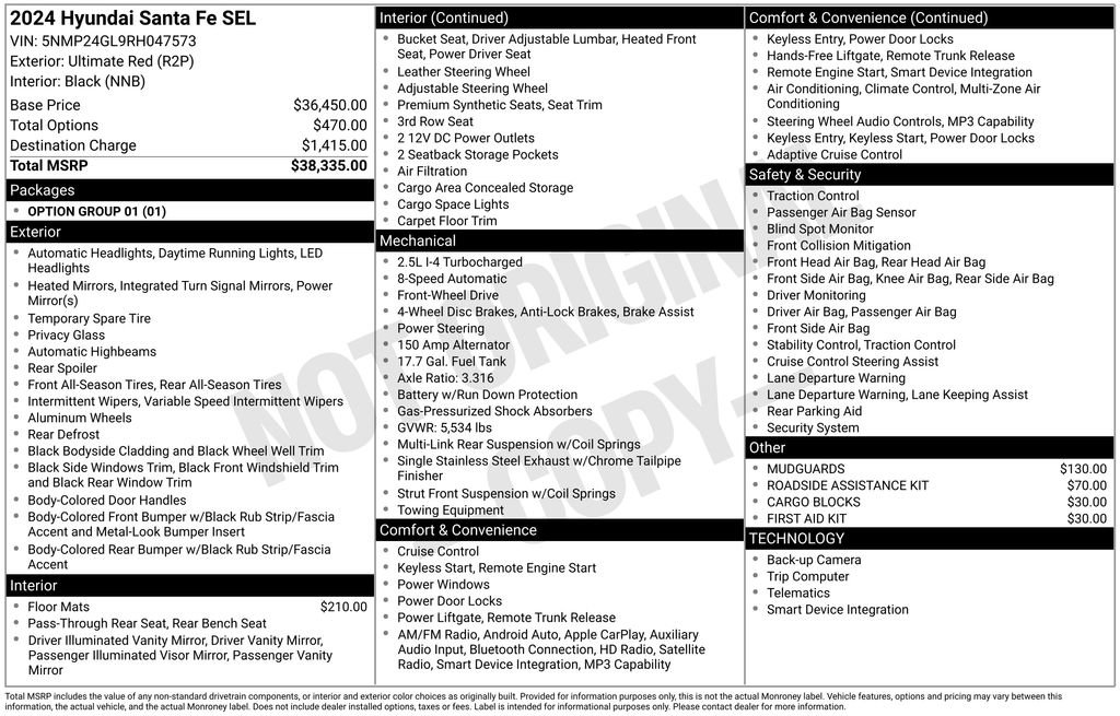 Used 2024 Hyundai Santa Fe SEL image 6