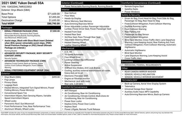 Used 2021 GMC Yukon Denali w/ Denali Premium Package image 15