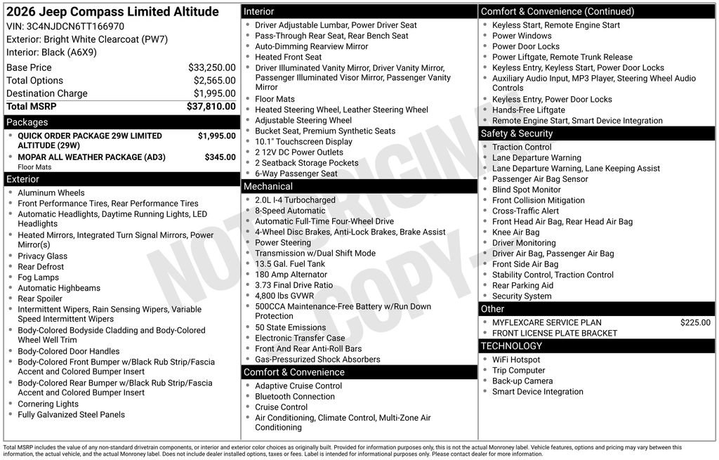 New 2026 Jeep Compass Limited AWD/4WD image 27