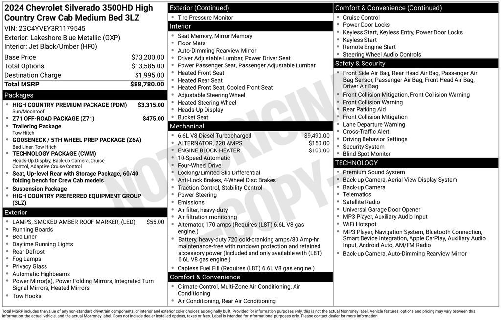 Used 2024 Chevrolet Silverado 3500 High Country w/ High Country Premium Package AWD/4WD image 28