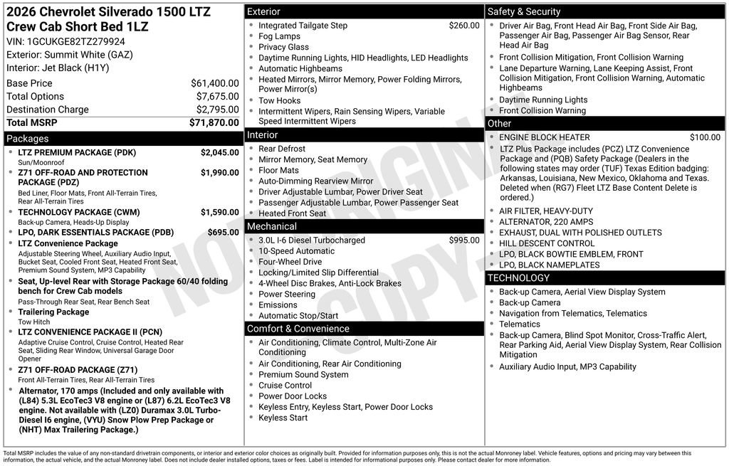 New 2026 Chevrolet Silverado 1500 LTZ w/ LTZ Premium Package AWD/4WD image 26