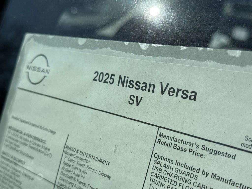 New 2025 Nissan Versa SV w/ Trunk Package image 22