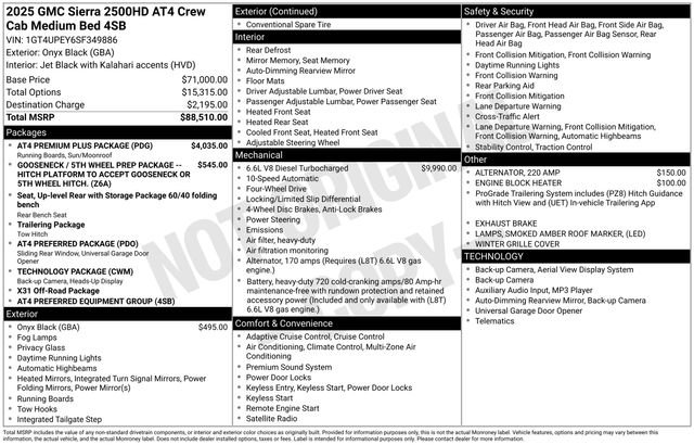 Used 2025 GMC Sierra 2500 AT4 w/ AT4 Premium Plus Package image 56