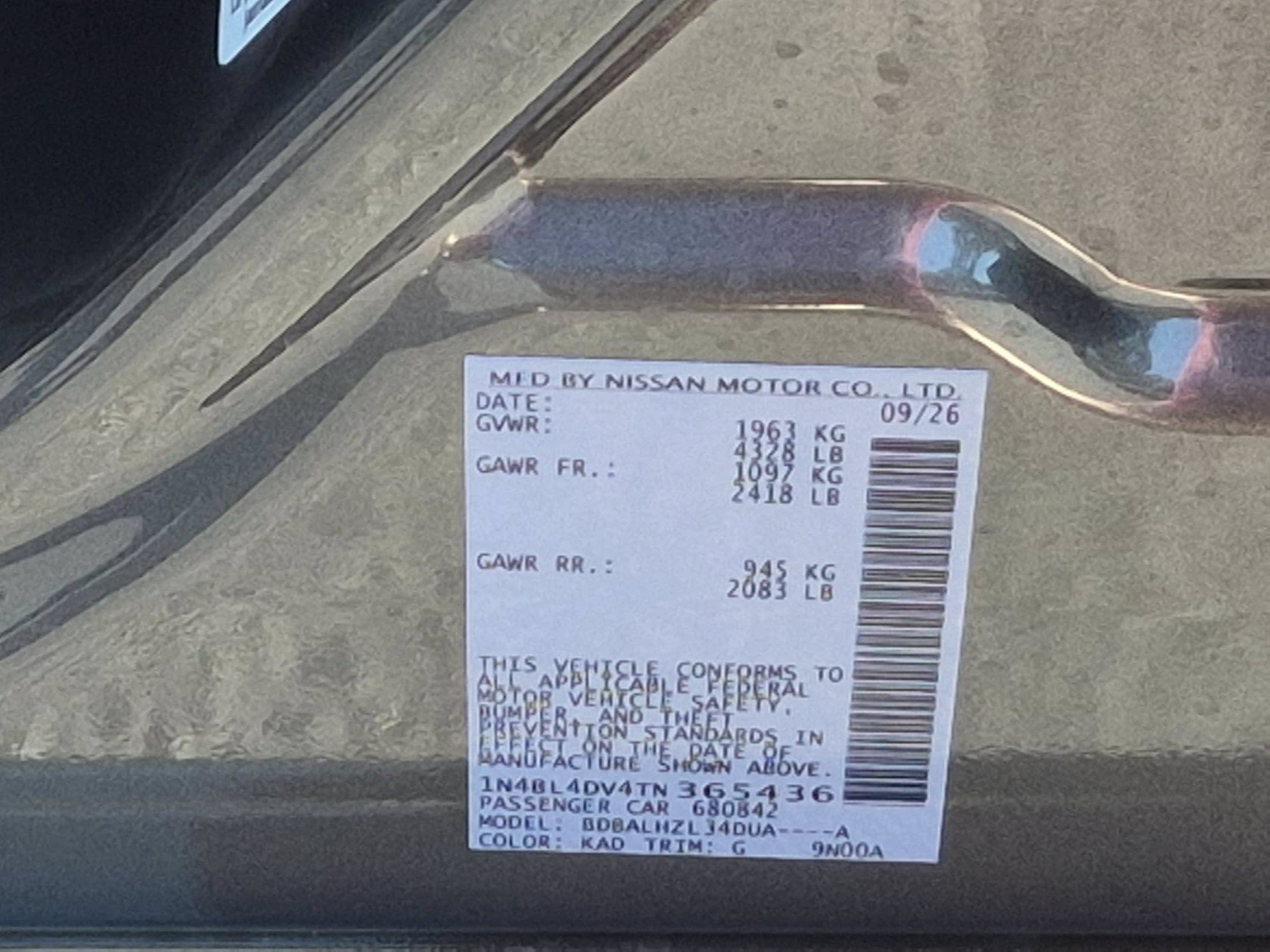 New 2026 Nissan Altima 2.5 SV FWD image 36