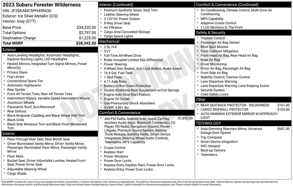 Used 2023 Subaru Forester Wilderness AWD/4WD image 31