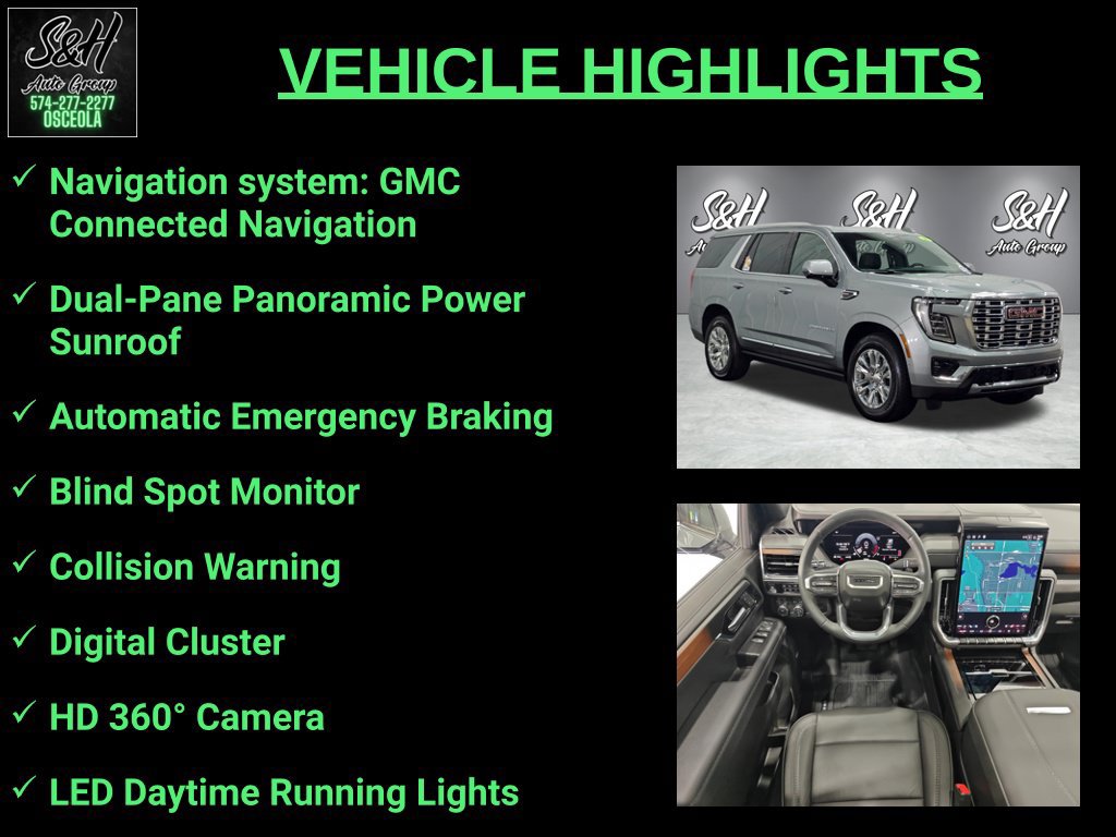 Used 2025 GMC Yukon Denali w/ Sun & Power Step Package AWD/4WD image 3