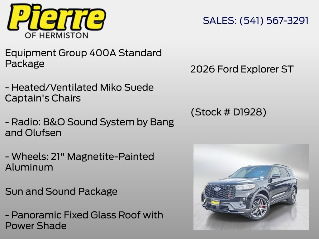 New 2026 Ford Explorer ST w/ Sun And Sound Package AWD/4WD image 6