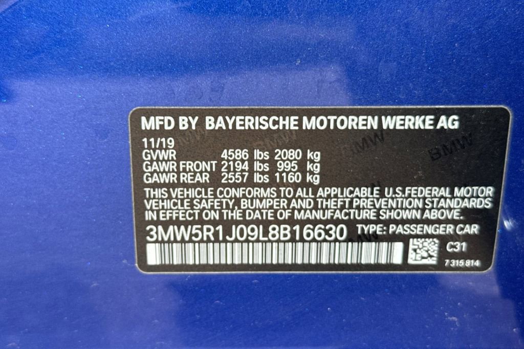 Used 2020 BMW 330i Sedan w/ M Sport Package RWD image 34