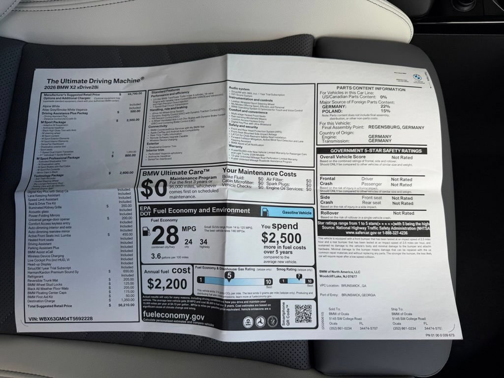 New 2026 BMW X2 xDrive28i w/ Technology Package AWD/4WD image 25